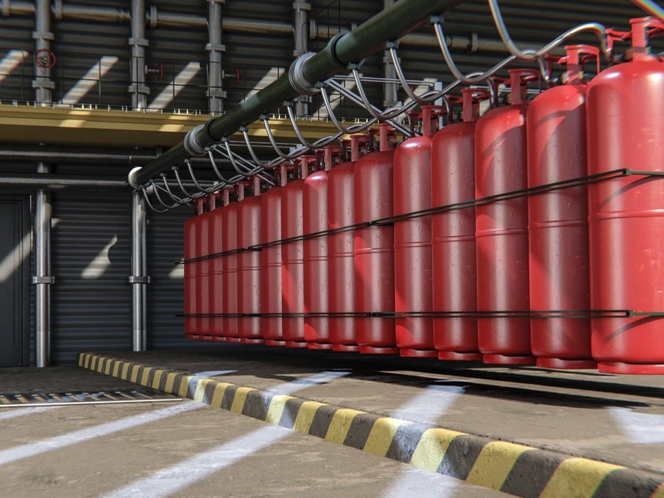 Баллоновоз для перевозки газовых баллонов с пропаном